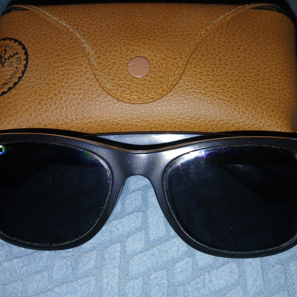 Ray-Ban Black Sunglasses with Brown Case